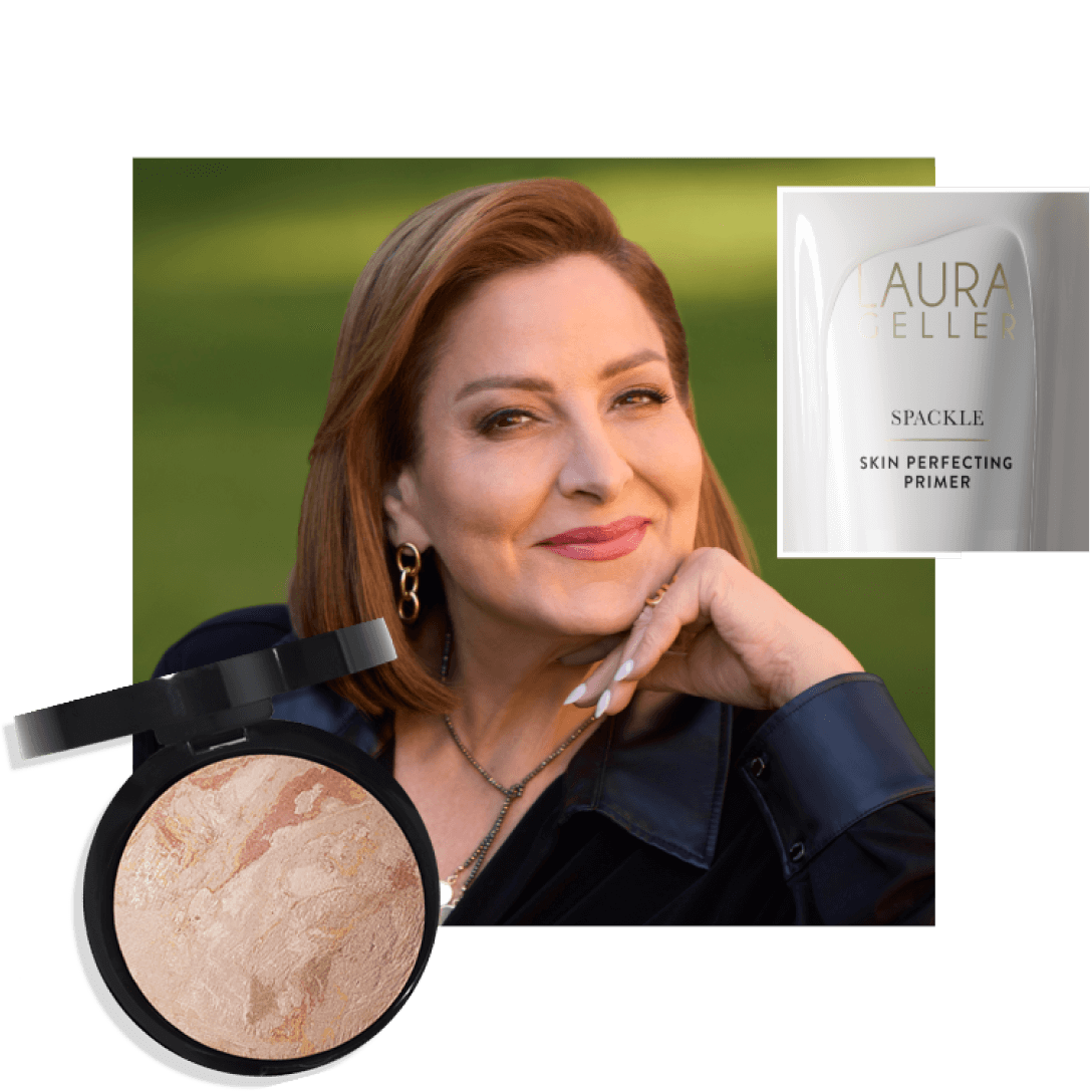 Laura Geller with Spackle primer and a Baked compact